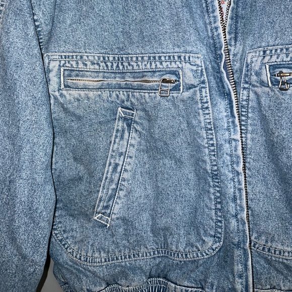 Vintage Cropped Bomber Style Lizwear jean jacket - Picture 2 of 5